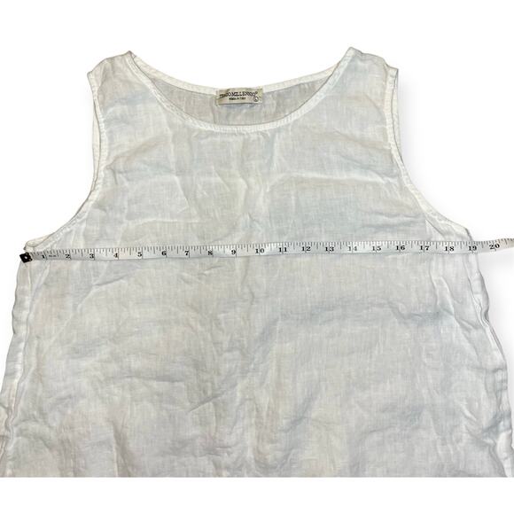 Terzo Millennio White Boho Bohemian Festival Minimalist Lien Shirt Size Large - Picture 4 of 7